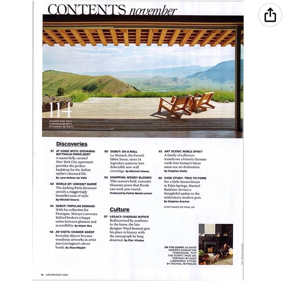 Architectural Digest Magazine (November, 2017) Julianne Moore - Picture 5 of 9